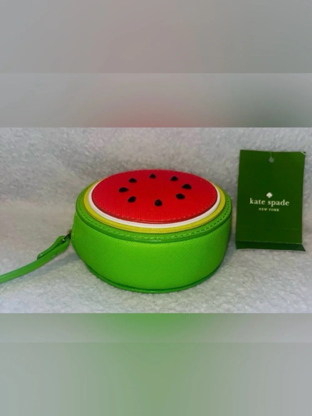 KATE SPADE Make A Splash Round Watermelon Coin Purse - Picture 4 of 7